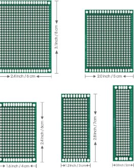 2cm x 8cm Double Sided PCB Board Prototype Kit Soldering, Universal Printed Circuit Board for DIY and Electronic Project