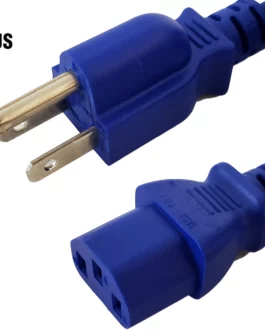 Phantom Cables 3 pieds 5-15P à C13 câble d’alimentation bleue