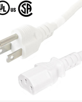 Phantom Cables 6 pieds 5-15P à C13 câble d’alimentation blanc